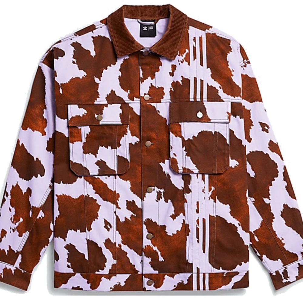 Adidas Ivy Park Rodeo Denim Cow-Print Jacket (Unisex) NWT Small